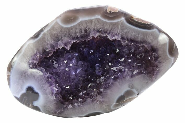 Purple Amethyst Geode with Polished Face - Uruguay #233682